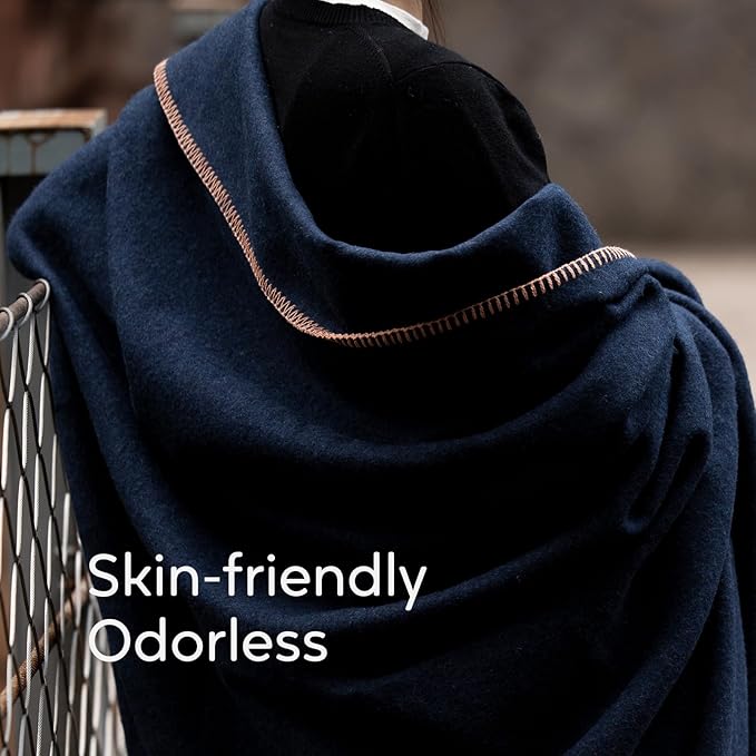 100% Wool Blanket, 62" x 86", Warm, Thick, Washable, Military Wool Blanket, Great for Camping, Outdoors, Sporting Events, Survival Kits