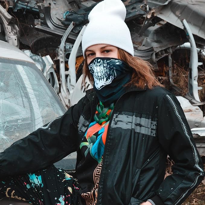 Fuinloth Balaclava Ski Mask, Motorcycle UV Protector Scarf, Summer Cooling Neck Gaiter for Men/Women