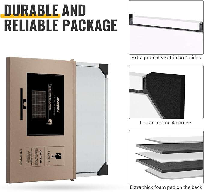 BougeRV Bifacial 600 Watts 12BB Solar Panel, 23% Efficiency All Black Design Monocrystalline Technology Work with 12 Volts Charger for RV Camping Home Boat Marine Off-Grid (BIFACIAL 2PCS 300W)