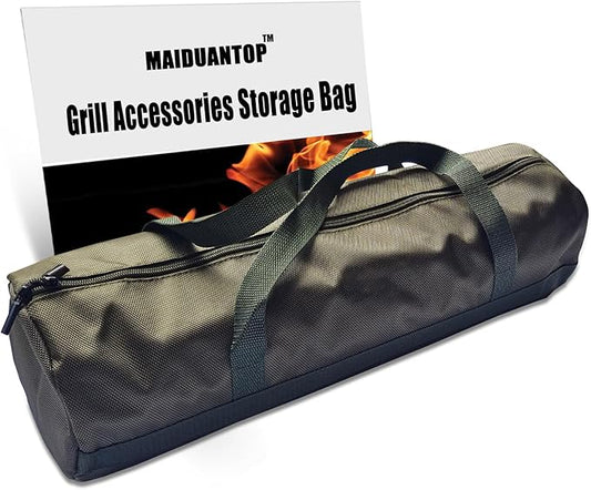 Grill Accessories Storage, Tool Bag for BBQ Grill, BBQ Tools Storage, Thickened Oxford Cloth Grill Bag, BBQ Gifts for Men.