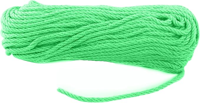 6mm x 200 Feet Light Green Jute Rope, Twine for Gardening Tomato Climbing Plant Tie Floristry Crafts Gift Wrapping Packing Decor