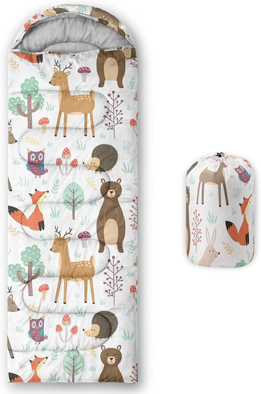 Axolotl Unicorn Sleeping Bag for Kids Boys Girls–Lightweight Warm Cold Weather Sleeping Bags,Waterproof Portable Sleeping Bag with Compression Sack for Camping Backpacking Outdoor Indoor