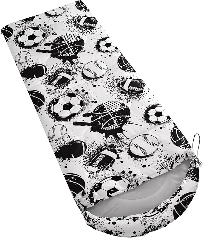 Axolotl Colorful Cats 3 Season Sleeping Bag for Kids, Girls, Teens - Warm and Cool Weather Pet Animal Theme, Waterproof Lightweight for Traveling, Outdoors Camping Equipment