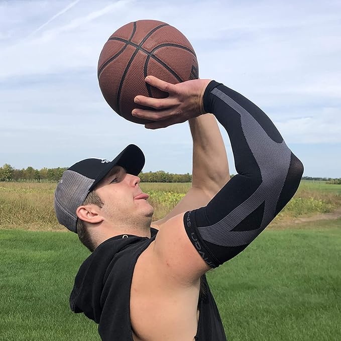 B-Driven Sports Graduated Compression Arm Sleeves, Medical Grade 20-30mmHg, For Baseball, Basketball, and more - 4 Colors