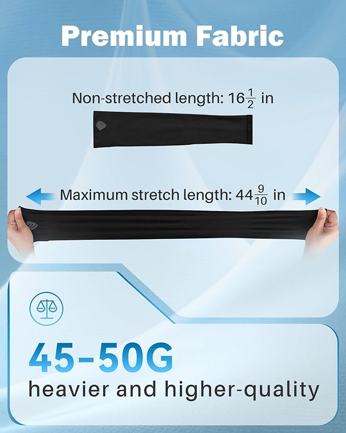 Arm Sleeves for Men Women UV Sun Protection Compression Arm Warmer Tattoo Cover Up, Sports Golf Cooling Sleeves