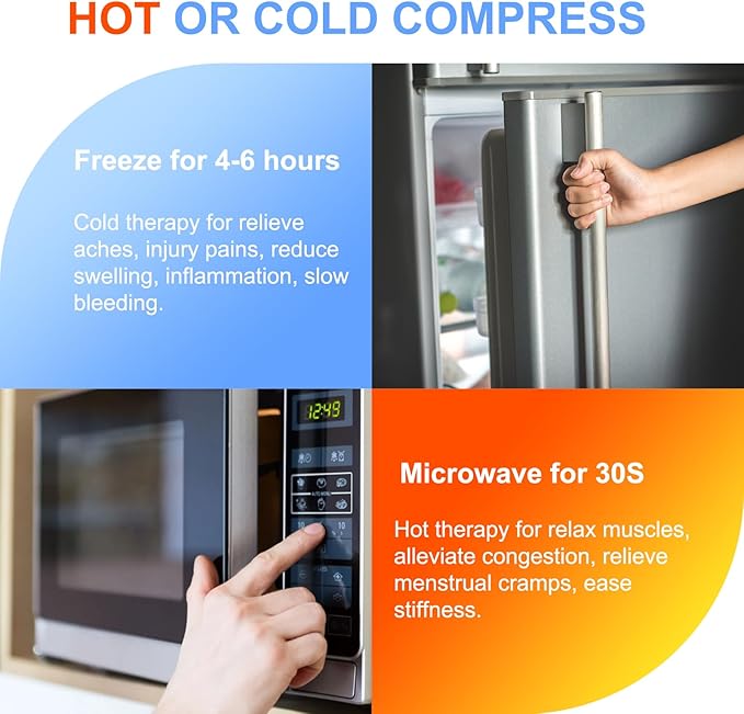 Gel Soft Flexible Ice Packs for Injuries, Reusable Cold Pack, Hot Cold Compress for Joint&Muscle Pain, Surgery Recovery, Inflammation, Swelling, Face, Head, Wrist, Ankle&Foot Injury, 4 Pack-5.1"x6.3"