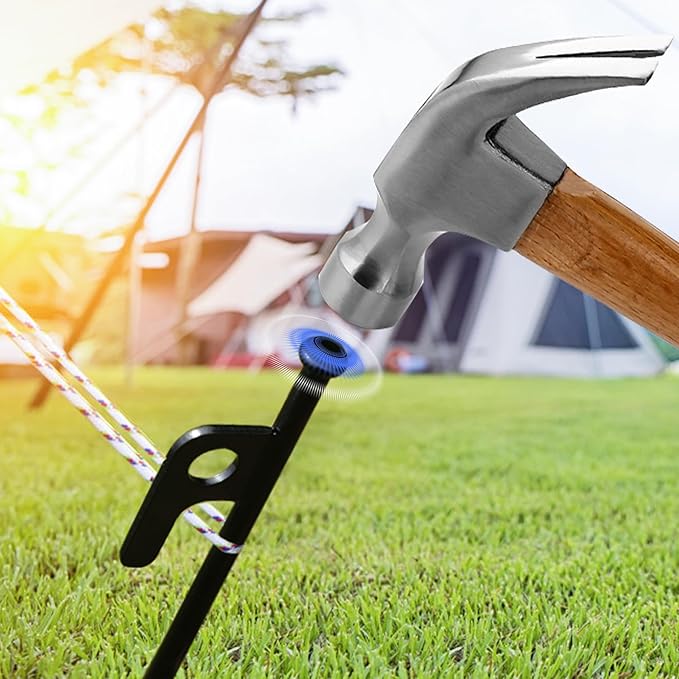 16 Pack Tent Stakes Heavy Duty Forged Steel Camping Stakes for Ground Outdoor Decorations Canopy