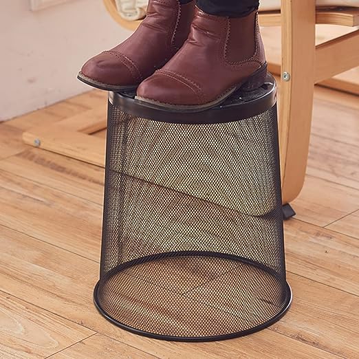 Black Mesh Trash Cans, 10-Pack 6 Gal Mesh Office Trash Can, Open Metal Wire Wastebaskets, Waste Basket Trash Can for Near Desk,Recycling Garbage Container Bin for Office,Home,School