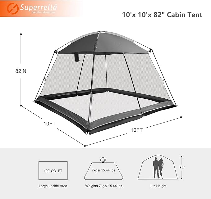 Screen House Camping Canopy Tent Sun Shade Gazebo Shelter Perfect for Outdoor Activities