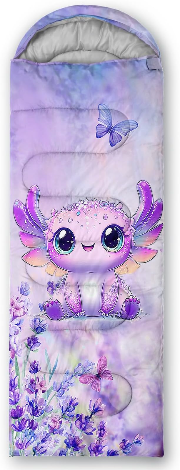 AILONEN Pink Lovely Rabbit Sleeping Bag for Girls Kids Adults,Warm and Cool Weather,Lightweight,Waterproof Backpacking,Cartoon Flowers Printed Bunny Sleeping Bag for Camping