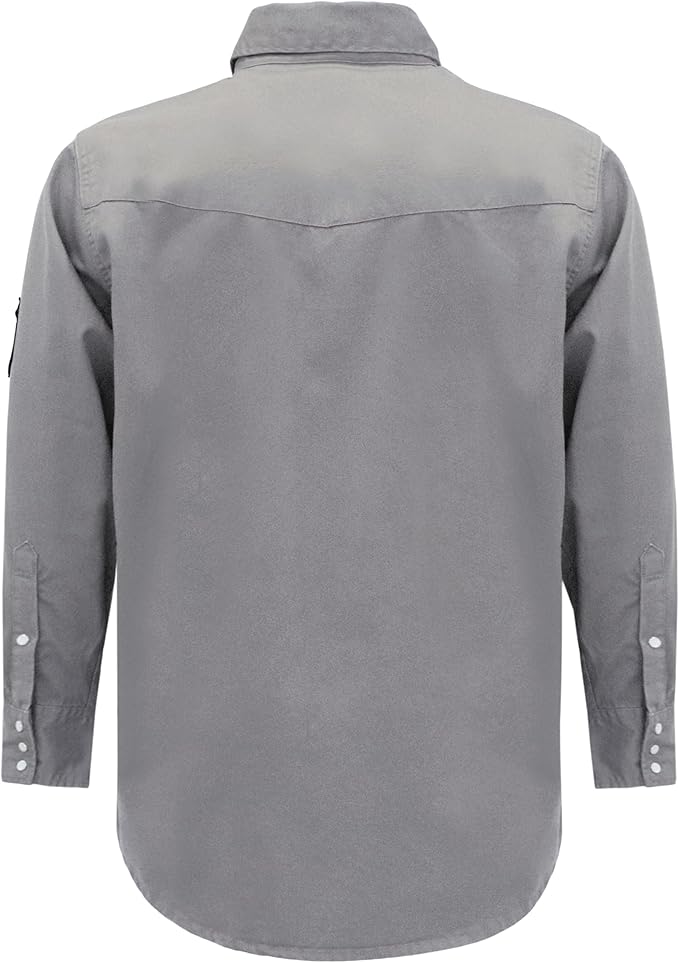 BOCOMAL FR Shirts 6.25oz Lightweight Welding Shirts Flame Resistant Men's Fire Retardant Shirt