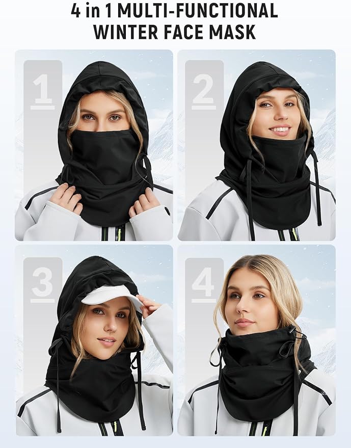 baleaf Balaclava Ski Mask Winter Water Resistant Face Mask for Women Men Cold Weather Gear Skiing Snowboarding Neck Gaiter