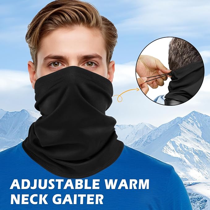 HONGTEYA Winter Neck Gaiter Warmer for Men&Women,Windproof Face Mask Face Cover for Cold Weather Skiing Outdoor Sports
