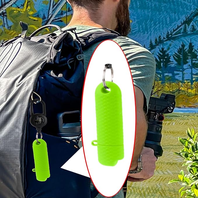 2 Pcs Waterproof Lighter Case Cover Holder for BIC Regular Lighters Sleeve Type J6 Outdoor Survival Multipurpose Seal Lighter Pouchfor Hiking and Camping (Light Green)