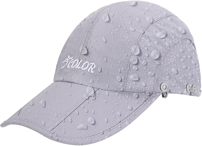 icolor Sun Hats for Men Women with Neck Flap,Foldable Sun Cap Fishing Sun Hats,UPF50+ Sun Protection Ponytail Hats