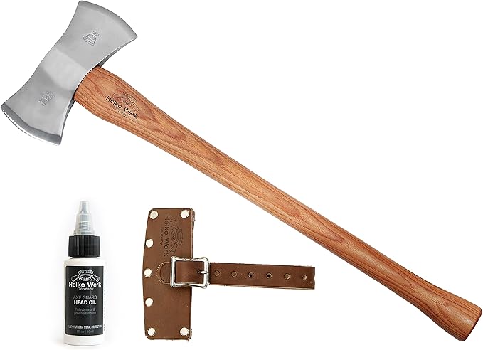 1844 Helko Werk Germany Classic Odyssey Double Bit Axe - Made in Germany Double Bit Axe and Felling Axe for Cutting Large Timber, Felling Trees - Head 3.5 lbs, Handle 30 in. (Odyssey) #10600