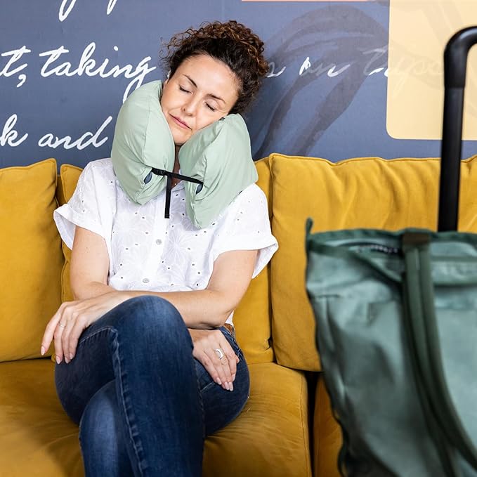 HEST Pro Travel Cooling Pillowcase - 3-in-1 Neck, Body, and Small Travel Pillow Compatible - Portable and Compact Design - Machine Washable - Jade Cooling Fabric