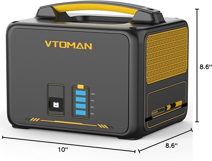 VTOMAN Jump 600X Extra Battery 640Wh for Jump 600X Portable Power Station, LiFePO4 (LFP) Backup Expansion Battery with BMS Protection
