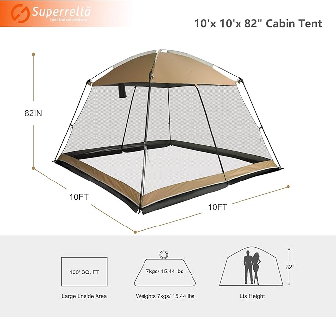Screen House Camping Canopy Tent Sun Shade Gazebo Shelter Perfect for Outdoor Activities