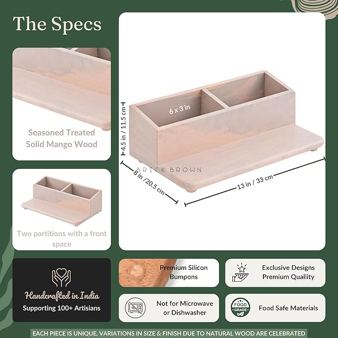 Chic Kitchen Space-Saving Storage -Wooden Kitchen Organizer, Spice Rack | Makeup & Accessory Desk Organizer | Cutlery Rack | Bathroom Organizer | Desk Organizer & Cutlery Holder Pink