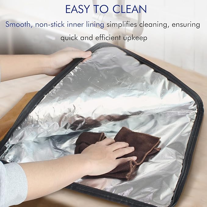 BBQ Blanket for Resting Meat, 5-Layer Insulated Meat Resting Bag for Moisture Retention and Perfect BBQ, Wide Mouth with Handle Design for Large Brisket/Pork Shoulders/Turkeys,Gifts for Men (Brown, 21 Inch)