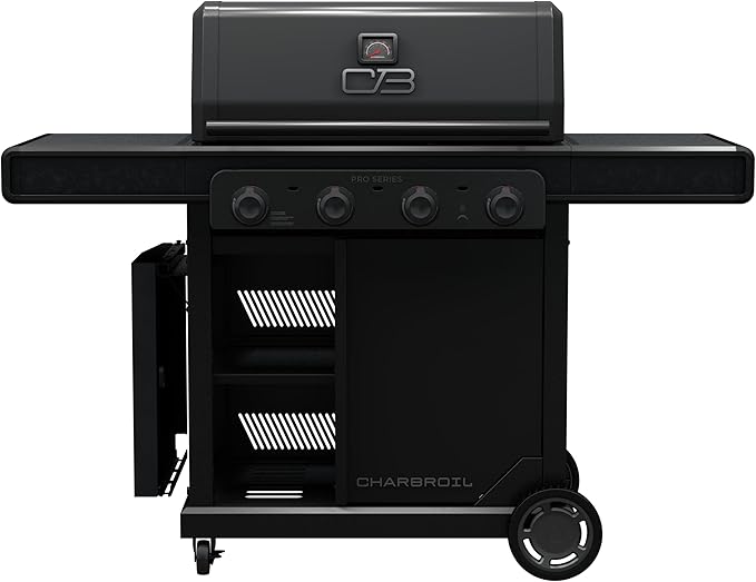 Char-Broil® Pro Series™ with Amplifire™ Infrared Technology 4-Burner Propane Gas Grill and Griddle Cabinet, Black 463279224