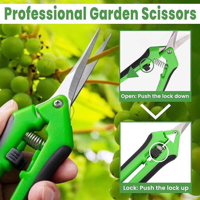 4 Layer 24" Herb Drying Rack Hanging with Garden Pruning Shears, Large Zipper, Hook & Notepad, Foldable Drying Rack for Herbs, Spices & Seasonings, Hanging Herb Dryer Indoor Outdoor