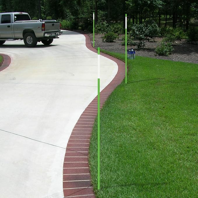 48-Inch Reflective Driveway Markers Driveway Poles for Easy Visibility at Night Driveway reflectors reflectors for Driveway 1/4 Inch Diameter Green, 50 Pack