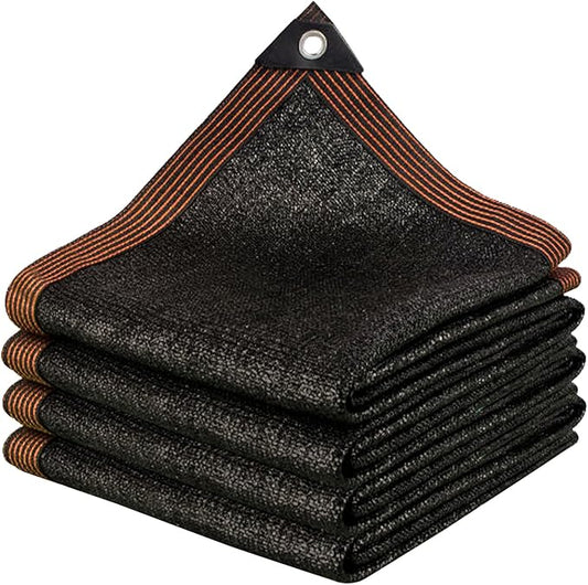 90% Black Shade Cloth,Durable Mesh Tarp with Grommets, Resistant Garden Sun Shade Netting with Taped Edge for Plant Cover, Greenhouse, Patio, Tomatoes, Chicken Coop, Barn Kennel