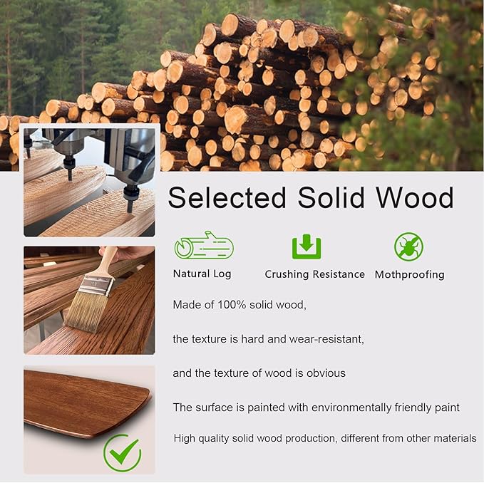 48" Wooden Ceiling Fans with Lighted Remote Control, Indoor Outdoor Wooden Ceiling Fan, Outdoor Modern Ceiling Fan with 3 Fan Blades for Patio, Living Room, Farmhouse, etc (Black + Walnut)