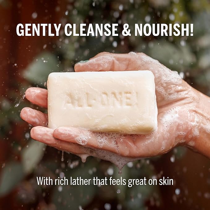 Dr. Bronner's Pure-Castile Magic Bar Soaps - Made with Regenerative Organic Certified Oils - For Face, Body, Hair- Vegan Soap Bars for Men & Women - Eucalyptus 2 pack, 5 oz