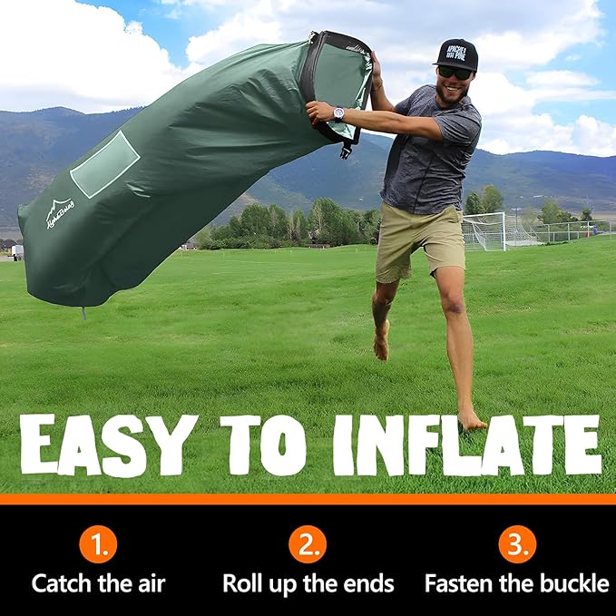 AlphaBeing Inflatable Lounger Beach Chair Accessories, Air Sofa Hammock Inflatable Couch for Camping Backyard Lakeside with Compression Sacks, Ideal Outdoor Gifts for Adults