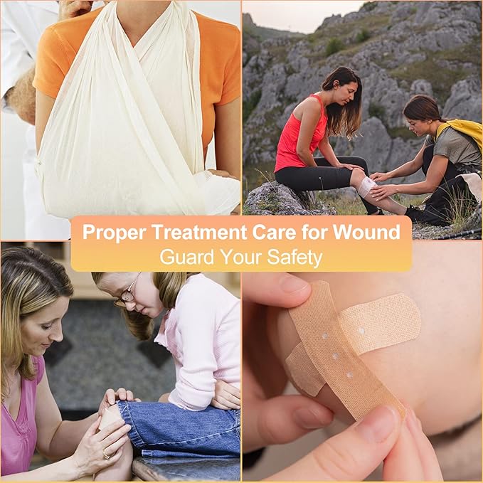 276PCS Hiking First Aid Kit for Home Personal Emergency Supplies Compact Bag for Backpack, First Aid Essentials Survival Kit for Business Travel Car Yellow AMORNING