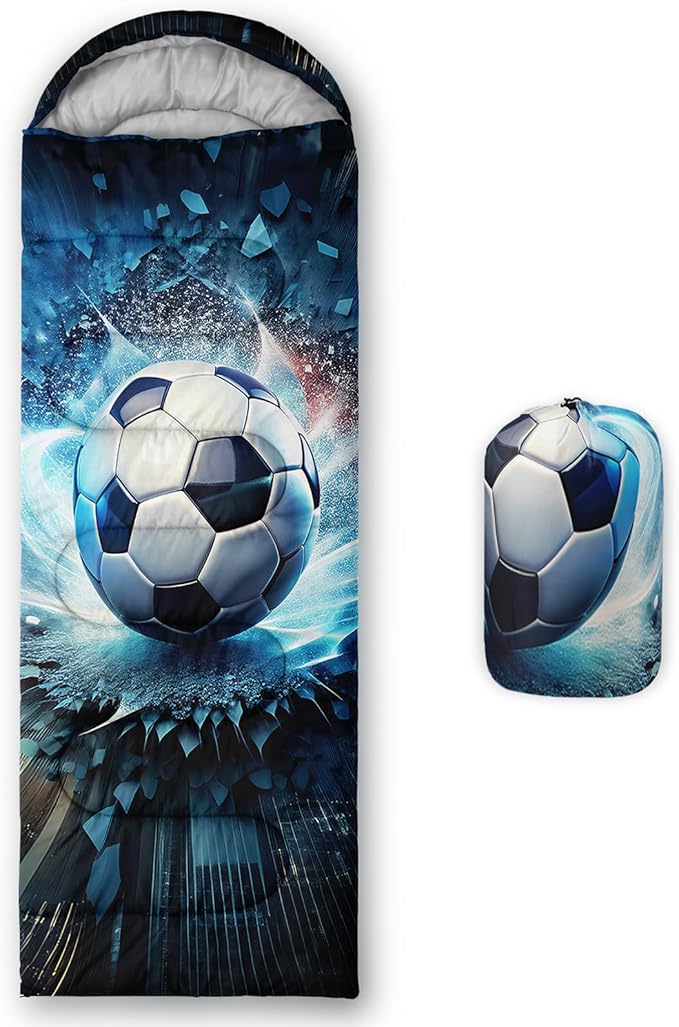 AILONEN Outer Space Astronaut Camping Sleeping Bags,Lightweight & Waterproof,3 Season Warm & Cool Weather,Cartoon Sleeping Bags for Kids,Boys Girls Travelling,Outdoors