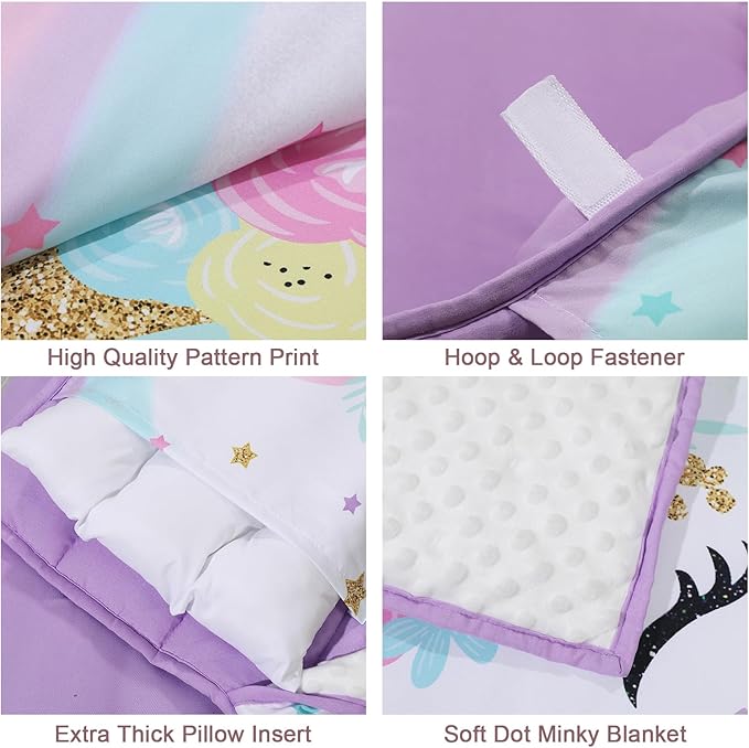 Extra Large Toddler Nap mat by Cokouchyi, Toddler Sleeping Bag with Removable Pillow, Measures 53 x 21 x 1.5 Inches, Sleeping Mat, Ideal for Daycare and Preschool Kindergarten