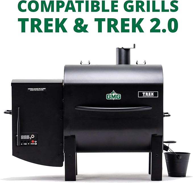 Authentic Green Mountain Grills GMG Rolling Cart for Trek & 2.0 Portable Pellet Grill - Easy Mobility & Storage Solution - Powdercoated Black