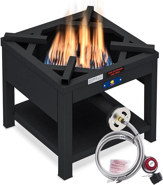 ARC 200,000BTU Single Burner Propane Stove, High-Pressure Outdoor Propane Stove Cooker Propane Burner, 16.5"Heavy Duty Burners For Outdoor Cooking Turkey Fry,Crawfish Boil,Homebrewing