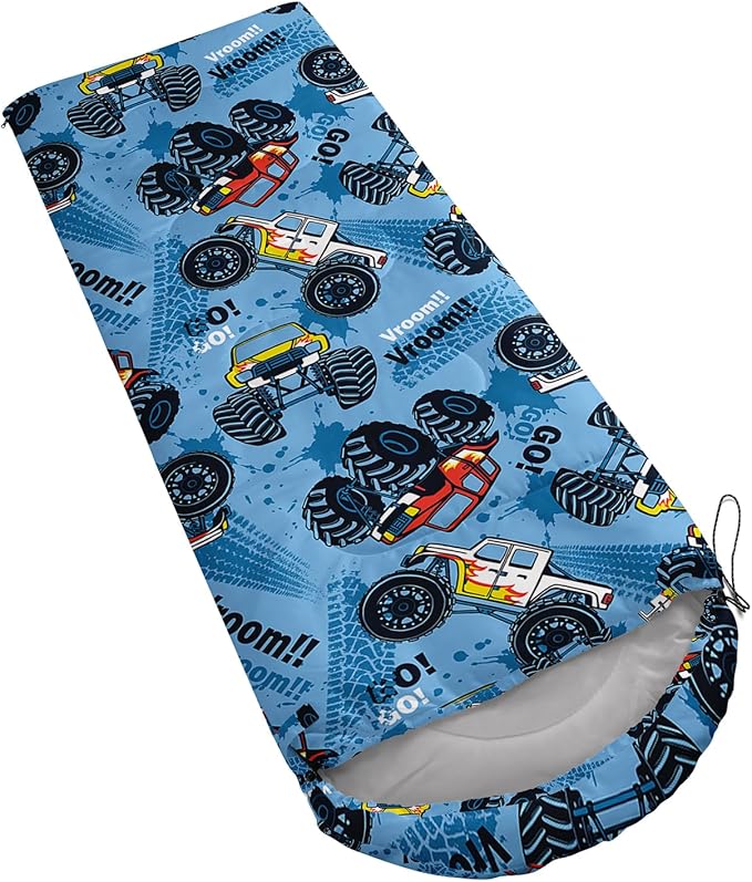 AILONEN Outer Space Astronaut Camping Sleeping Bags,Lightweight & Waterproof,3 Season Warm & Cool Weather,Cartoon Sleeping Bags for Kids,Boys Girls Travelling,Outdoors