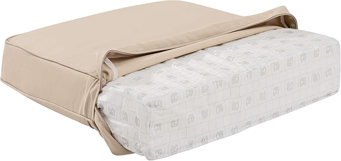 Classic Accessories Montlake Water-Resistant 19 x 20 x 4 Inch Patio Lounge Back Cushion, Antique Beige, Outdoor Loveseat Cushions