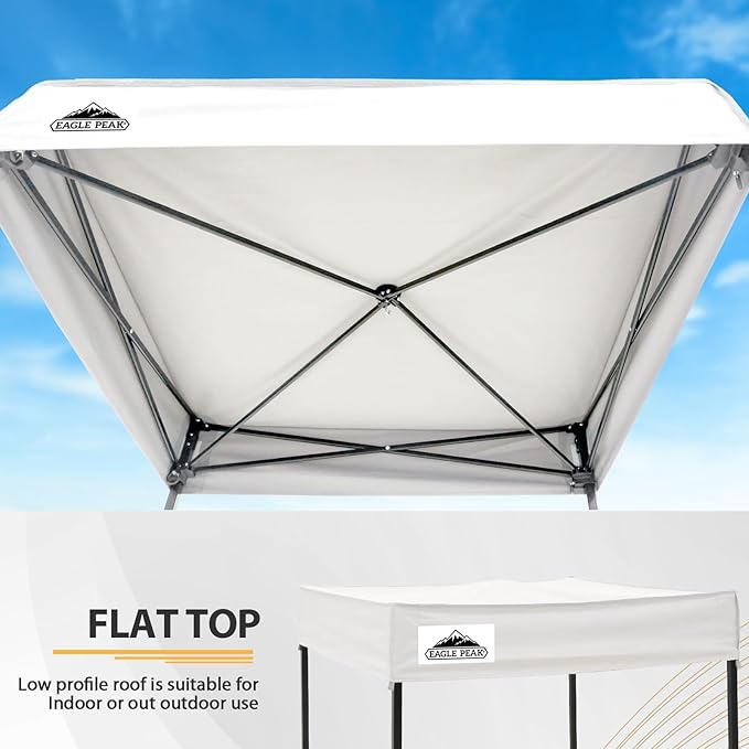 EAGLE PEAK Flex Compact 4x4 Pop-up Canopy Changing Room, Portable Privacy Dressing Room for Indoor Fashion Photoshoots, Camping, or Pool, White