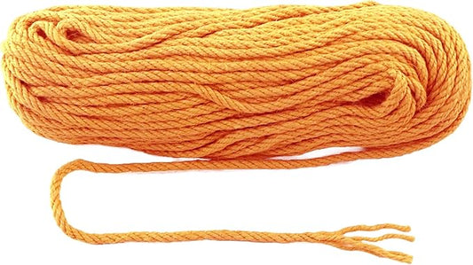 6mm x 150 Feet Orange Jute Rope, Twine for Gardening Tomato Climbing Plant Tie Floristry Crafts Gift Wrapping Packing Decor