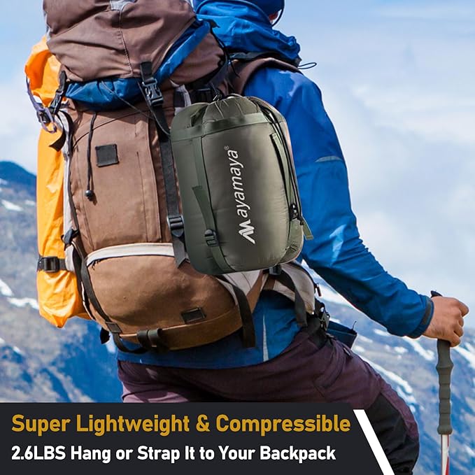 AYAMAYA Single & Double Hammock Underquilt Full Length Big Size Under Quilts for Hammocks, Camping Backpacking Essential, Winter Cold Weather Warm UQ Blanket Bottom Insulation