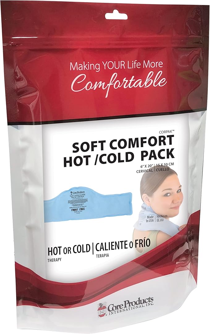 Core Products Soft Comfort CorPak, No Frost Hot and Cold Therapy Pack - 6" x 20", Made in The USA
