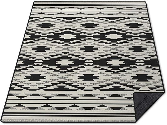 Boho Picnic Blankets Waterproof Foldable, 80″X80″ Tribal Large Picnic Mat Outdoor Blanket for Grass, Thick Beach Blanket Sandproof Picnic Accessories for Camping Party Park Patio Hiking