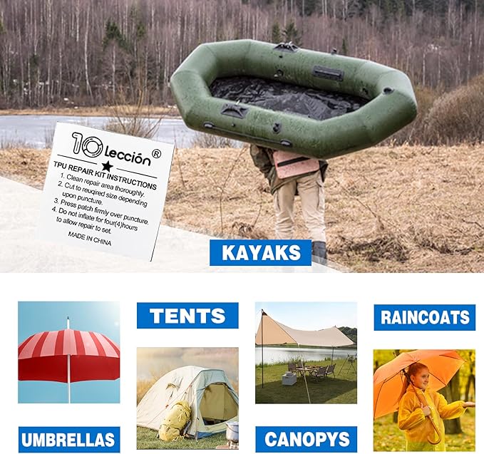 4in*5ft Air Mattress Patch Kit Heavy Duty, Bounce House Repair Kit, Vinyl Pool Patch Repair Kit, TPU Patch for Above Ground Pools, Tent, Canvas, Canopy, Floats, Tubes, Air Bed, Pool Inflatables