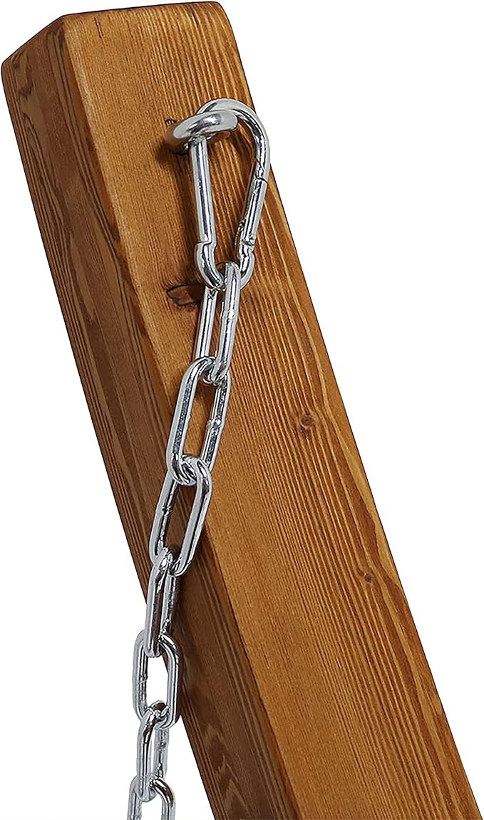 Sunnydaze Curved Wood Hammock Stand Only - 2-Person Wooden Hammock Stand for Outside with 400-Pound Capacity- 13-Foot