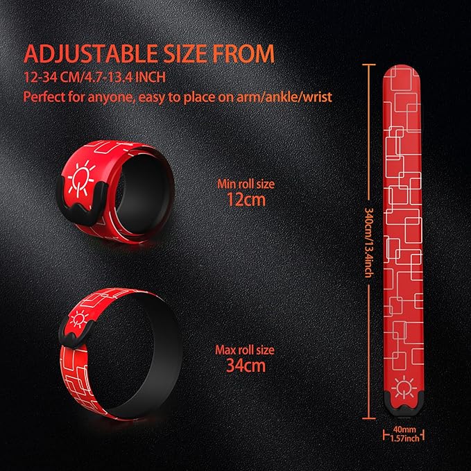 2 Pack LED Armband - Rechargeable Running Lights with Reflective Gear, High Visibility LED Wristband Lights