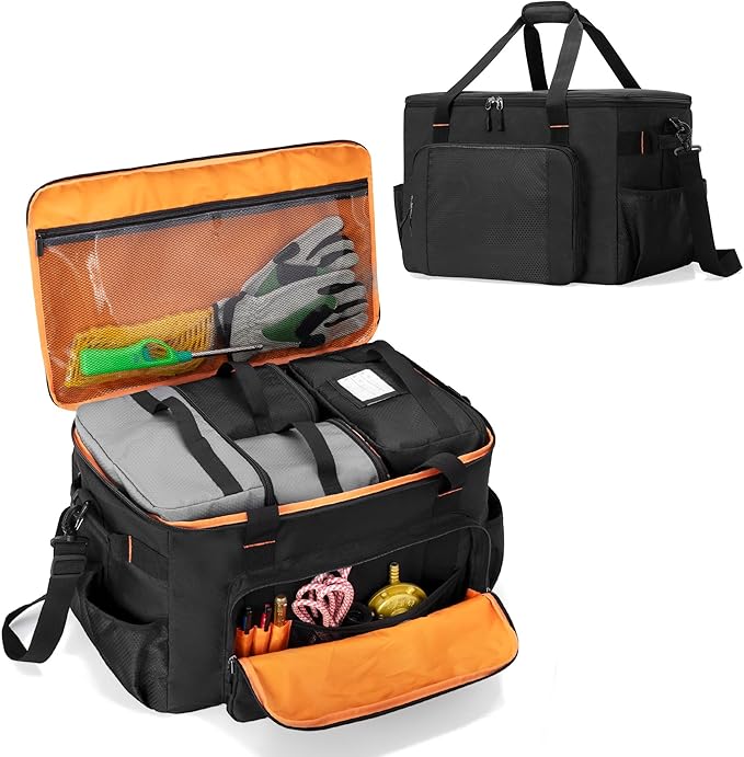 Camping Organizers and Storage, 4 Pcs Camping Packing Cubes with Carrying Bag for Easy Storage and Transport, 5-in-one Tactical Bag with Hard Bottom, Patented Design