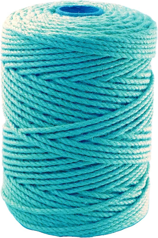 4mm x 400 Feet Blue Jute Rope, Twine for Gardening Tomato Climbing Plant Tie Floristry Crafts Gift Wrapping Packing Decor