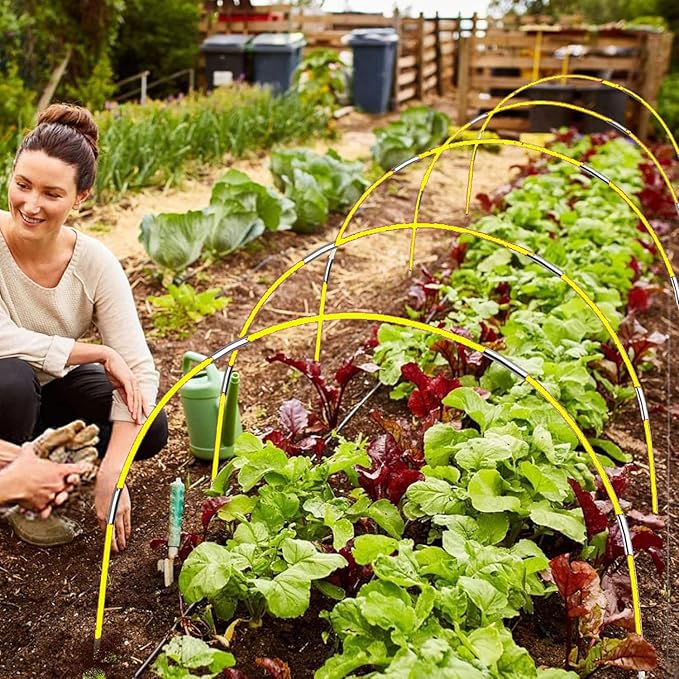 DIY Tent Pole, Replacement Tent Pole, Greenhouse Hoops ，Telescopic Rod，Long Approximately 52ft, Diameter - 6.5mm，36 pake, for Hiking Camping Backpacking Tent